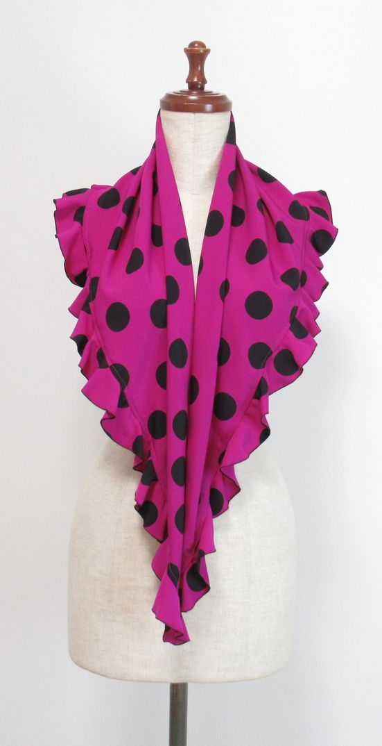 フリル付ピキージョ PIF-2 赤紫×黒水玉