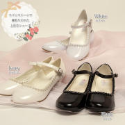 子供フォーマルシューズ★20cm／21cm／21.5cm／22.5cm★子供フォーマルシューズ　S67　ラインストーンで縁取りされた上品なシューズ（全3色）