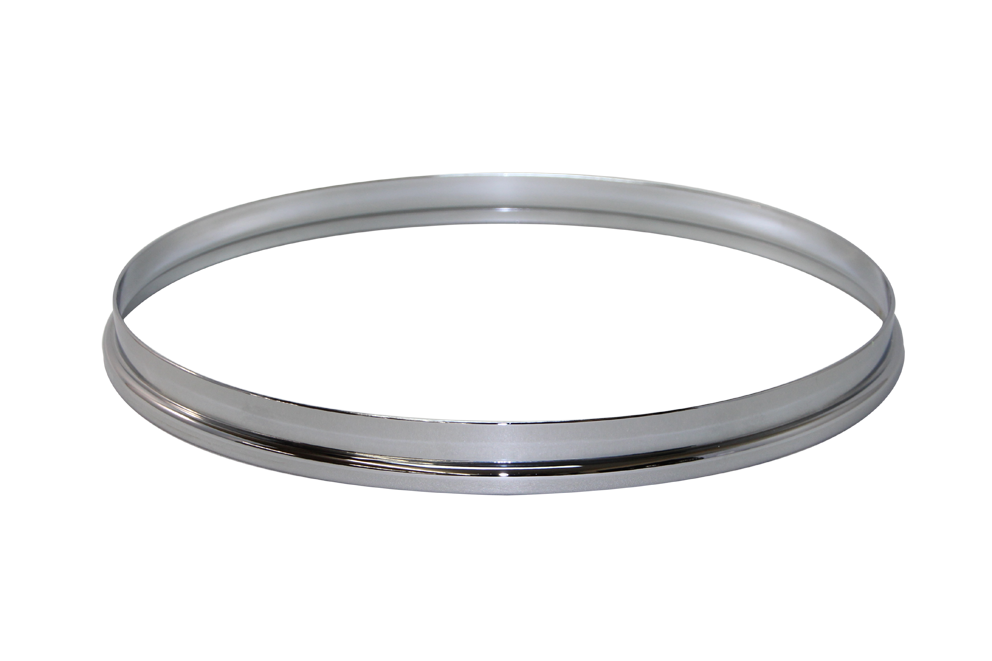 ダブルフランジフープ (クロームメッキ）13" Batter/Resonant Side