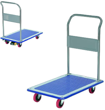 固定ハンドルNS102荷台寸法Ｗ７４０ｘＤ４８０(フットブレーキはオプションです)【エヌケーキャリーキャスター製】