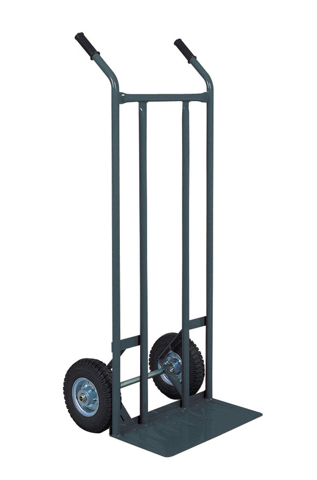 二輪台車/ネコ足　空気タイヤ仕様　ＮＳ３１Ｔ　荷台板Ｗ４７０ｘＤ２０５【エヌケーキャリーキャスター製】