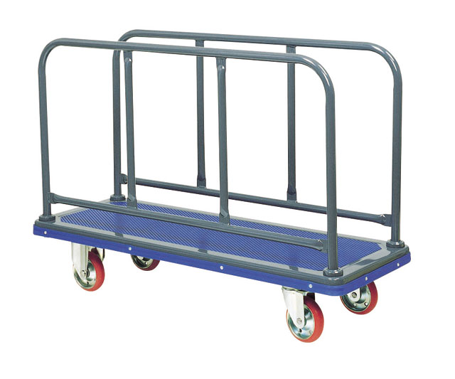 スチール長尺物運搬台車(ロング)NS-410　荷台寸法Ｗ1,225ｘＤ475【エヌケーキャリーキャスター製】