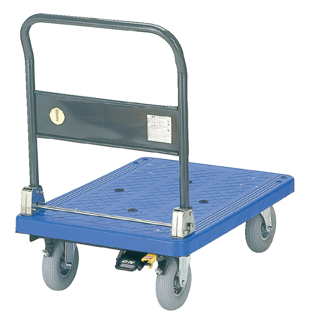 空気タイヤ付プラＬ型台車ＰＲBL300ＡＲ(大)【エヌケーキャリーキャスター製】