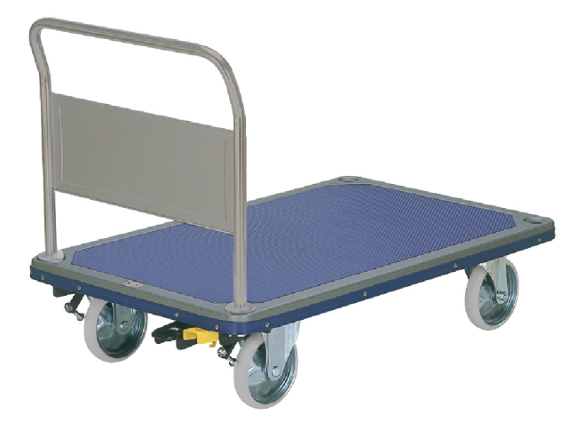 【タワミのない強靭な構造】スチール固定式ハンドル台車(特大)NS-502　荷台寸法Ｗ1,225ｘＤ775【エヌケーキャリーキャスター製】
