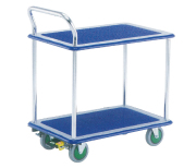 【売れてます】スチール２段式ワゴン台車(小)しずかるスーパーNS104S(W738xD478xH875)【エヌケーキャリーキャスター製】