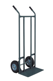 二輪台車/ネコ足　空気タイヤ仕様　ＮＳ３１Ｔ　荷台板Ｗ４７０ｘＤ２０５【エヌケーキャリーキャスター製】