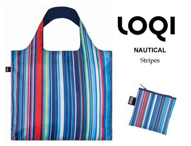 170801�����Хå� LOQI�������� �֥��� �ޤ���� �ʥ�����ʥ��ȥ饤���� NAUTICAL Stripes