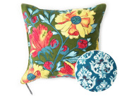 【メール便ＯＫ】michael miller（マイケルミラー）　クッションカバー　 ジプシーヴァインオリーブ 45×45cm　くつろぎアイテム