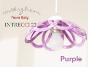 141015【Modigliani モディリアーニ】イタリア製陶器のランプシェードペンダントライト　ＩＮＴＬＡＭＰＣ22　パープル