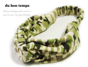 160332ヘアバンド ツイストヘッドバンド　迷彩柄 グリーン レディースヘアアクセサリー