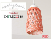 170106ペンダントライト イタリア製　陶器製 ランプシェード Modigliani モディリアーニ INTLAMPTU18　レッド　赤