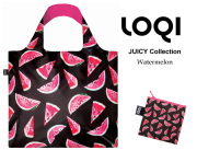 【メール便OK】エコバッグ LOQIローキー ブランド 折り畳み スイカ柄 JUICY Collection Watermelon