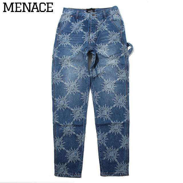 MENACE DISTRESSED MONOGRAM CARPENTER DENIM PANTS デニムパンツ