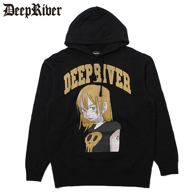 DEEPRIVER X JUN INAGAWA COLLEGE HOODIE BLACK フーディー (4色展開)