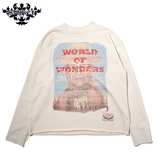 LAUREL WORLD OF WONDER CUT OFF CUTSEW SWEAT SHIRTS スウェットシャツ