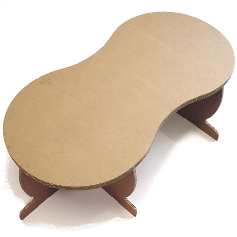 強化ダンボール製テーブル「ピーナッツ・ロー」