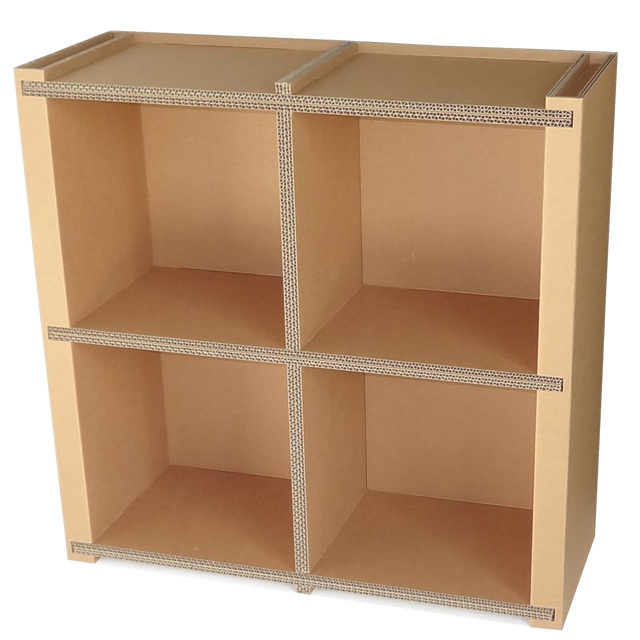 子供部屋におすすめ 安心ダンボール本棚 収納棚 モナカ スクエア2 2