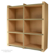 女性の一人暮らしにおすすめ！軽いダンボール本棚・本箱「モナカ900」