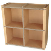 子供部屋におすすめ！安心ダンボール本棚・収納棚「モナカ スクエア2×2」