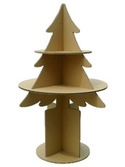 クリスマス・エコイベントに木型棚・ディスプレイ商品台「ツリー・ツリー」