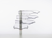 NOVUS書類トレイ4段グレー