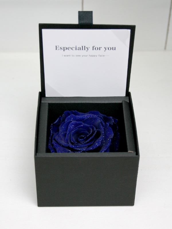 ダイヤモンドローズボックス 青 ダイヤモンドレインボーローズ
