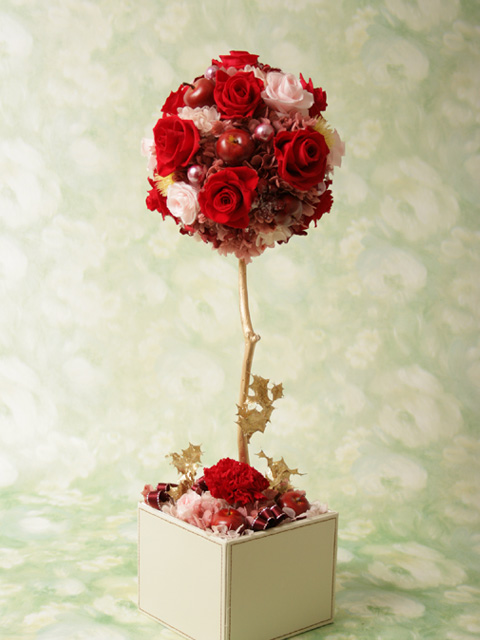 [イタリアンデザイン]flower topiary(RED/L)