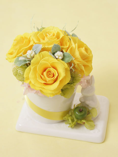 [イタリアンデザイン]イエローローズ・ラビット