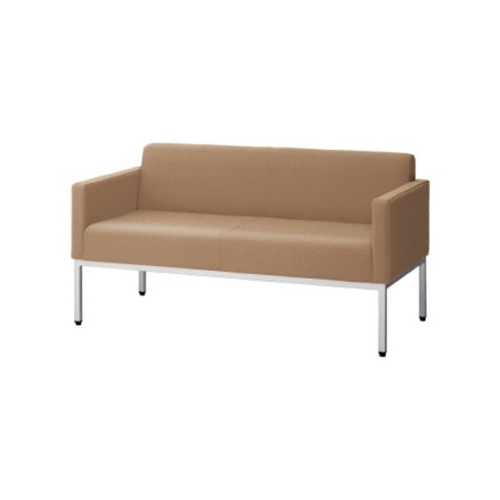 プラス ロビーチェア LS-150リーズ ビニールレザー張り 2人用 背付肘付 W1320×D615×H670 LS-1521AN 15-014