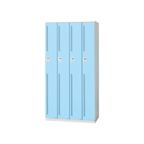 プラス 更衣ロッカー LZシリーズ カラータイプ 4人用 ダイヤル錠 W900×D515×H1790 LZ-4D 31-347