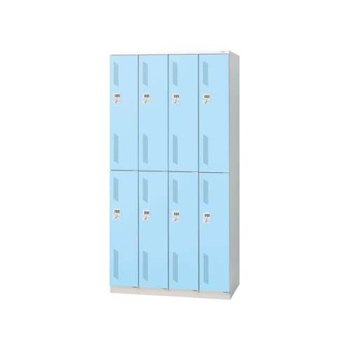 プラス 更衣ロッカー LZシリーズ カラータイプ 8人用 ダイヤル錠 W900×D515×H1790 LZ-8D 31-351