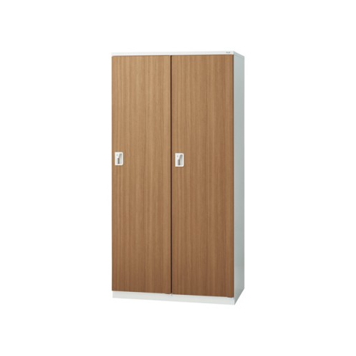 プラス 更衣ロッカー LZシリーズ 木目扉 2人用 シリンダー錠 W900×D515×H1790 LZ-2S/31-376