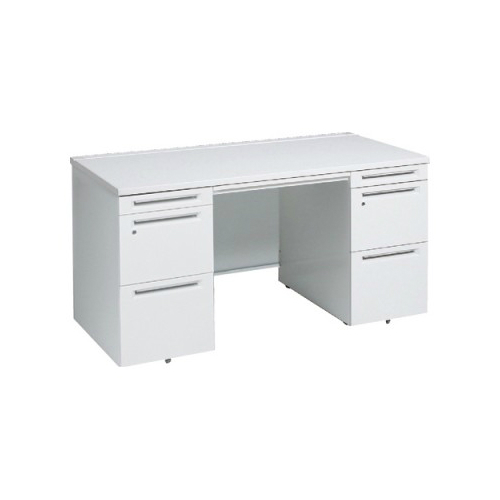 オカムラ アドバンス 両袖デスク W1400×D700×H720 両3段 中央引出し付 3V0SAH-MK