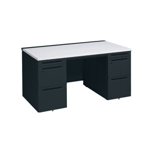 オカムラ アドバンス 両袖デスク W1400×D800×H720 両3段 中央引出し付 3V0SBH-MK61