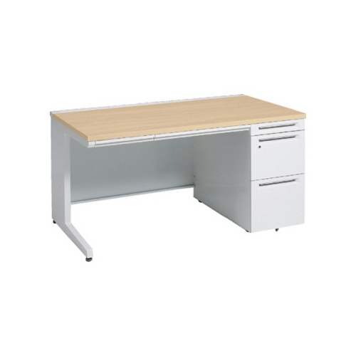 オカムラ アドバンス　片袖デスク W1400×D800×H720 3段袖 中央引出し付 3V1SBH-MK54