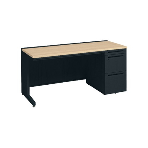 オカムラ アドバンス　片袖デスク W1600D600×H720 3段袖 中央引出し付 3V1SCF-MK57