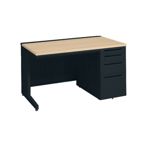 オカムラ アドバンス　片袖デスク W1000×D700×H720 4段袖 中央引出し付 3V1WAL-MK57