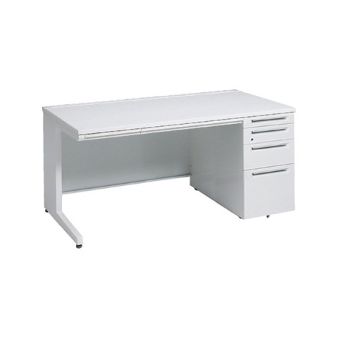 オカムラ アドバンス　片袖デスク W1600×D800×H720 4段袖 中央引出し付 3V1WBF-MK/3V1XBF-MK