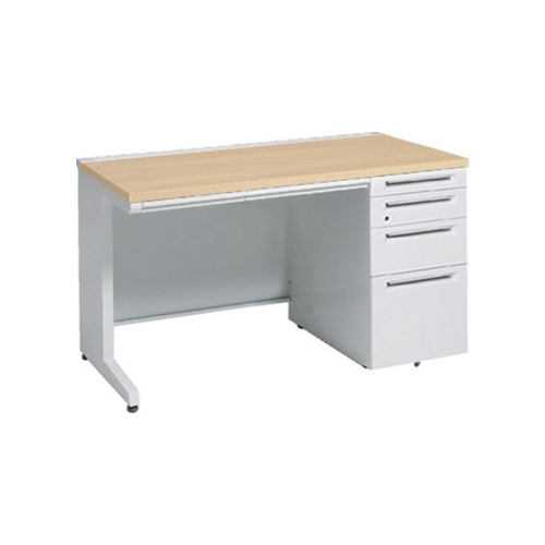 オカムラ アドバンス　片袖デスク W1000×D600×H720 4段袖 中央引出し付 3V1WCL-MK54