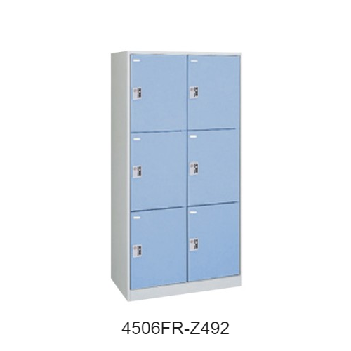オカムラ FZロッカー(エフゼット)タイプ 6人用ロッカー リターン式コイン錠 2列3段 W900×D450×H1790 4506FR-Z