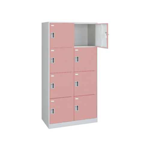 オカムラ FZロッカー(エフゼット)タイプ 8人用ロッカー シリンダー錠 2列4段 W900×D450×H1790 4558FZ-Z531