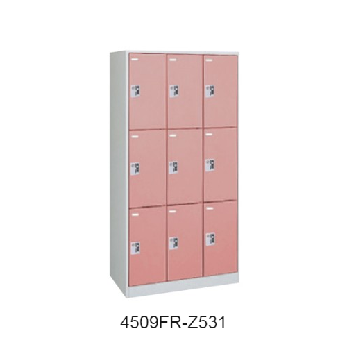 オカムラ FZロッカー(エフゼット)タイプ 9人用ロッカー リターン式コイン錠 3列3段 W900×D450×H1790 4509FR-Z