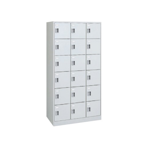 オカムラ FZロッカー(エフゼット)タイプ 18人用ロッカー シリンダー錠 3列6段 W900×D450×H1790 4568FZ-Z13