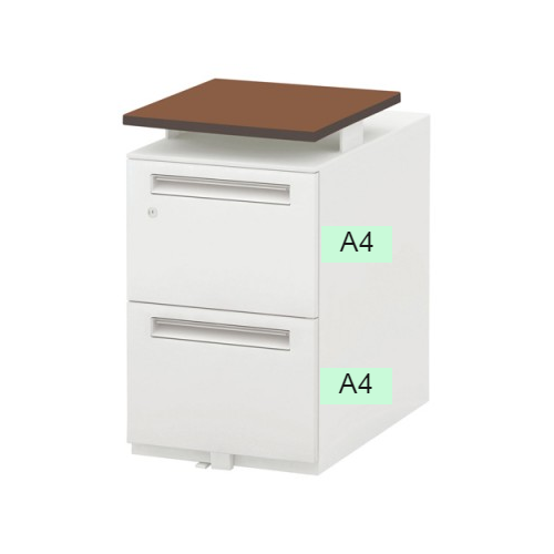 ウチダ STワゴン スタンダードタイプ シリンダー錠タイプ 天板昇降ワゴン A4-2段 W408×D585×H642-722 STT-A4-2SK/5-118-111□