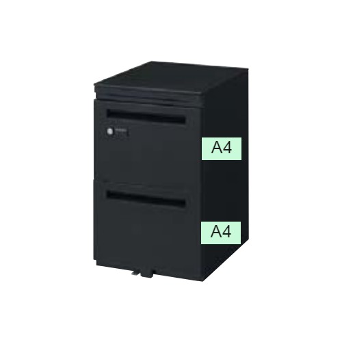 ウチダ STワゴン スタンダード ショートワゴン ダイヤル錠タイプ A4-3段 W396×D485×H650 ST-A4-3-650DN SH/5-118-4810/5-118-4830