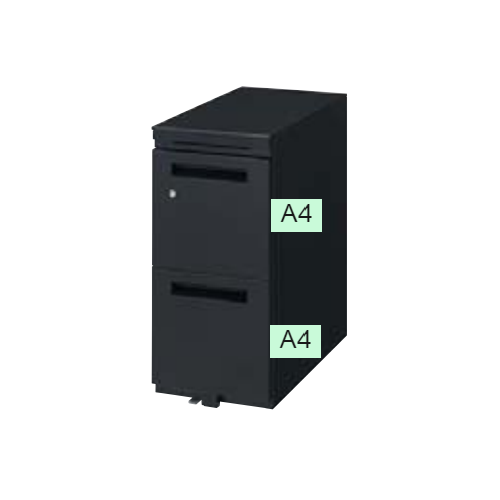 ウチダ STワゴン スタンダード スリムワゴン シリンダー錠タイプ A4-3段 W296×D585×H650 ST-A4-3-650SK SL/5-118-8310/5-118-8330