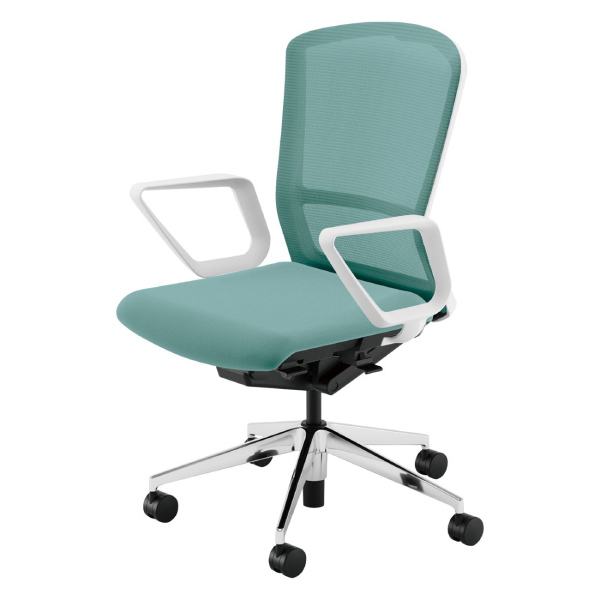 ウチダ エルフィチェア メッシュ ハイバック ポリッシュ脚 リング肘(ERAW型/ERAB型) 5-360-283/5-360-223