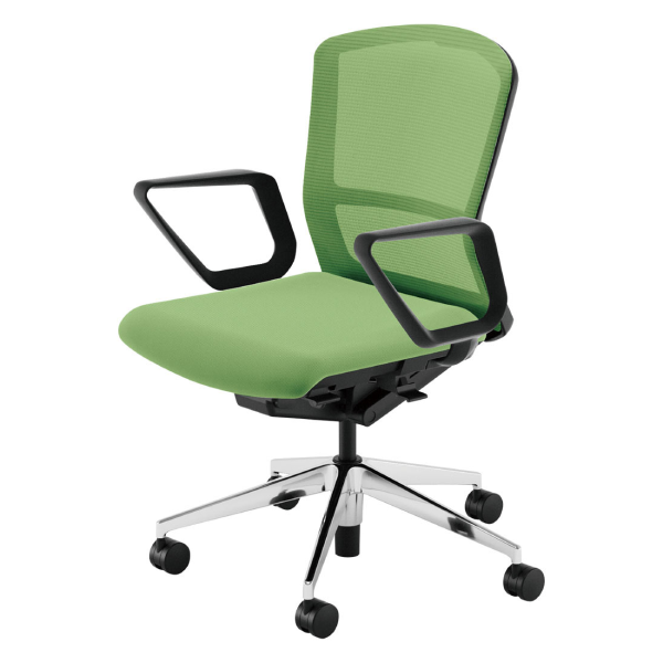 ウチダ エルフィチェア メッシュ ミドルバック ポリッシュ脚 リング肘(ERAW型/ERAB型) 5-360-183/5-360-123