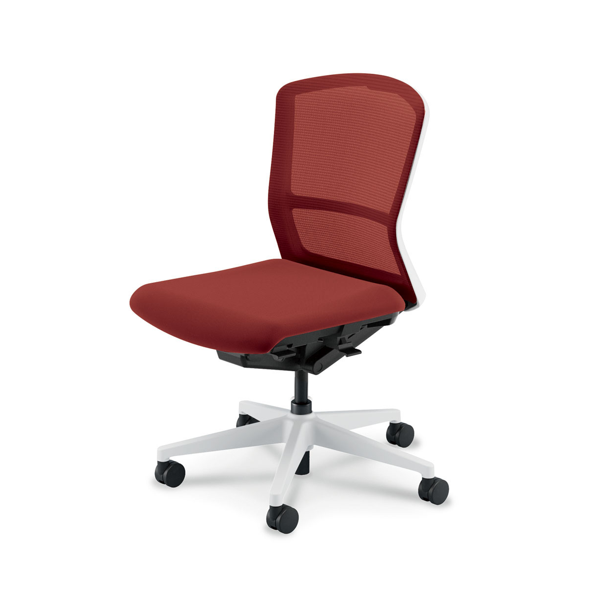 ウチダウチダ エルフィチェア メッシュ ミドルバック 肘無 ナイロンキャスター 5-360-140/5-360-160