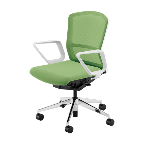 ウチダ エルフィチェア メッシュ ミドルバック ポリッシュ脚 リング肘(ERAW型/ERAB型) 5-360-183/5-360-123